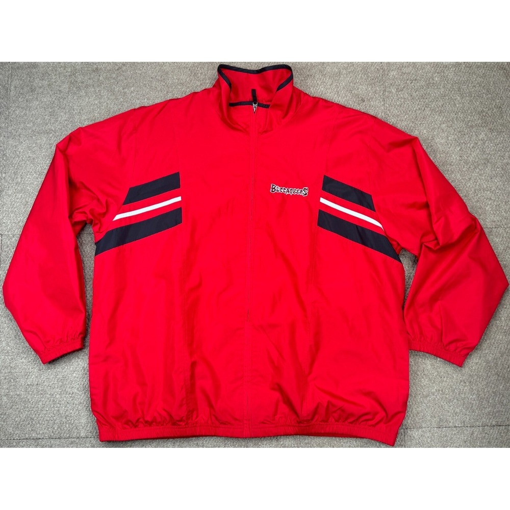 Reebok NFL Tampa Bay Buccaneers Vtg Men's Full Zip Embroidered Jacket Size 2XL